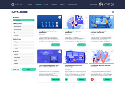 Screenshot of Opigno LMS