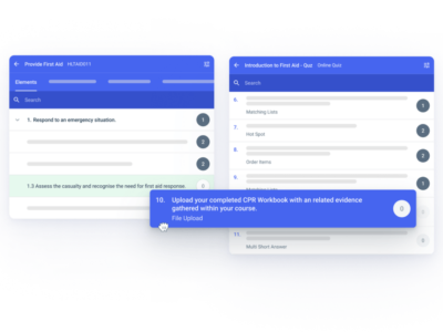 Screenshot of aXcelerate LMS
