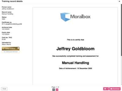 Screenshot of Moralbox