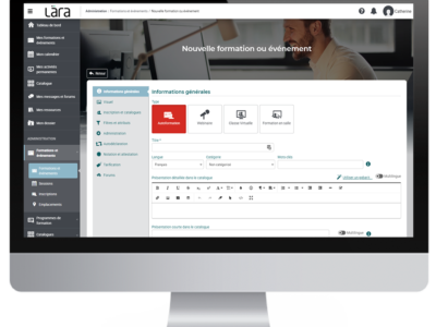 Screenshot of Lära LMS