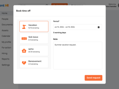 Screenshot of TalentHR