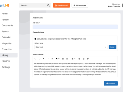 Screenshot of TalentHR