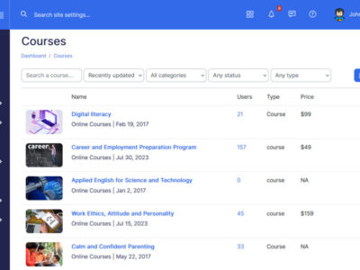 Screenshot of ScholarLMS