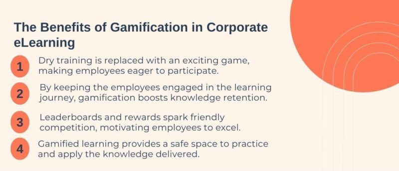 Benefits of gamification in corporate eLearning