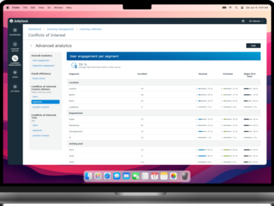 Screenshot of JollyDeck LMS