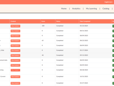 Screenshot of EffectusLMS