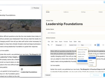 Screenshot of Continu