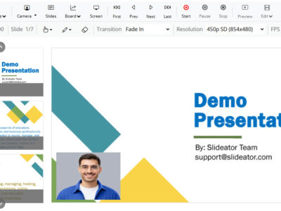 Screenshot of Slideator
