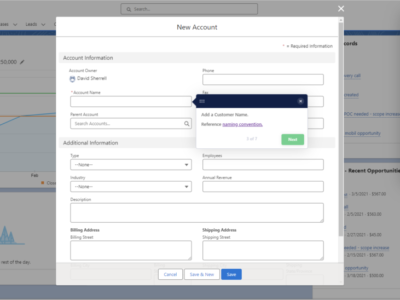 Screenshot of Onscreen Guidance by Learning Pool