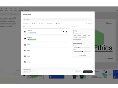 Screenshot of Colossyan