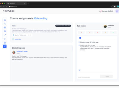 Screenshot of Seturon LMS