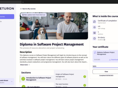 Screenshot of Seturon LMS