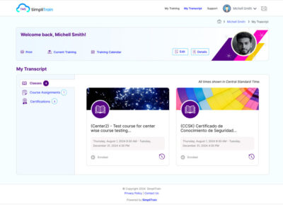 Screenshot of SimpliTrain