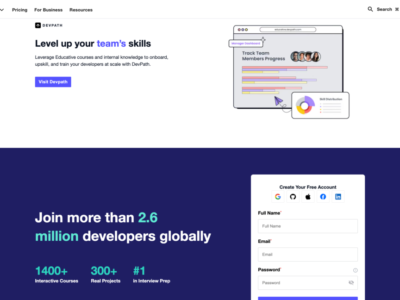 Screenshot of Educative