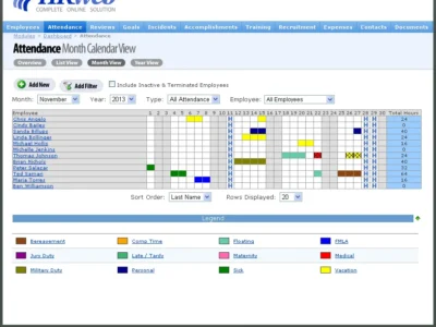 Screenshot of HRweb