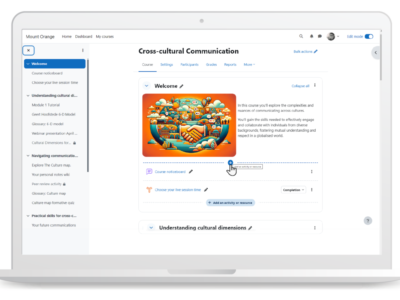 Screenshot of Moodle