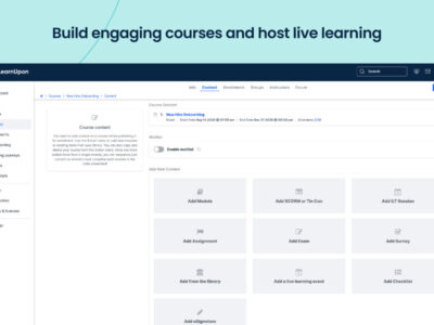 Screenshot of LearnUpon LMS