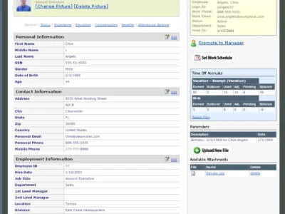 Screenshot of HRweb