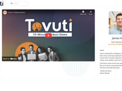 Screenshot of Tovuti LMS