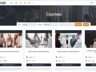 Screenshot of Tovuti LMS