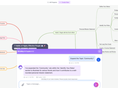 Screenshot of MindMap AI