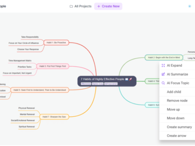 Screenshot of MindMap AI