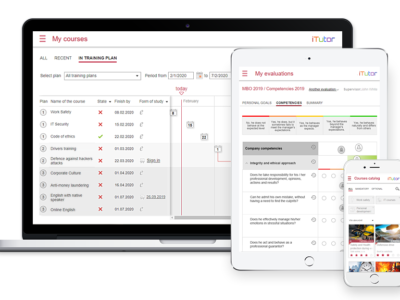 Screenshot of iTutor LMS
