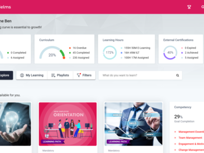 Screenshot of UpsideLMS