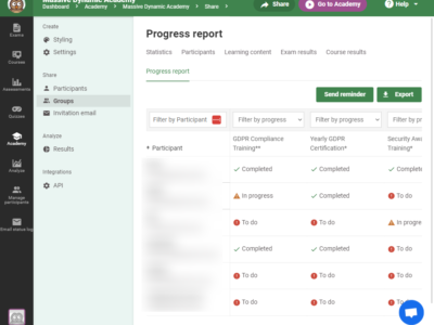 Screenshot of Easy LMS