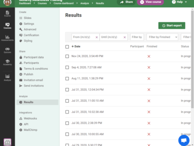 Screenshot of Easy LMS