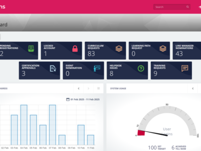 Screenshot of UpsideLMS