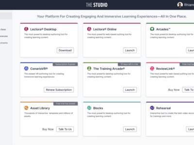 Screenshot of The Learning Creation Studio
