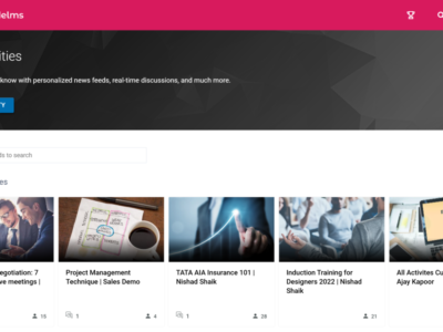 Screenshot of UpsideLMS