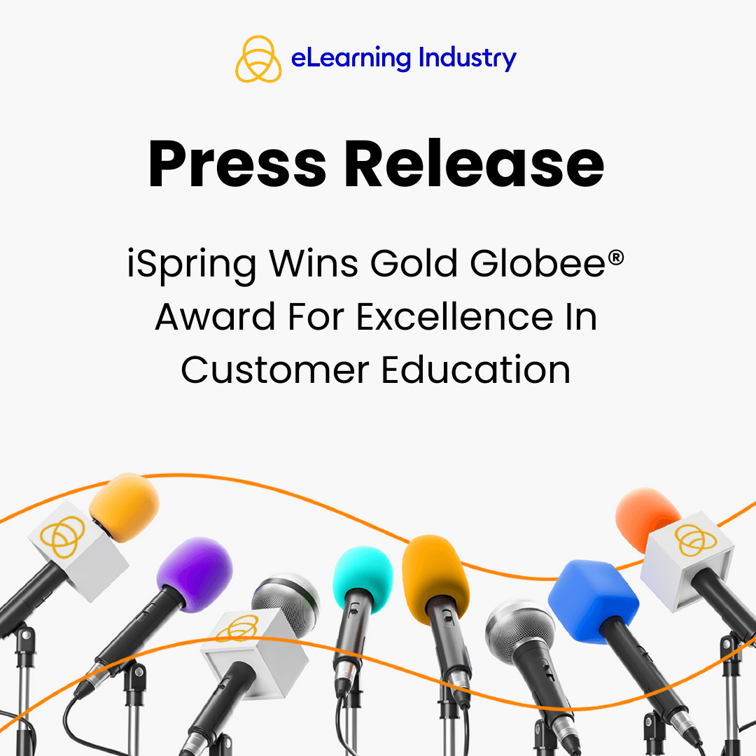 Ispring ganha o Prêmio Globee por Primazia em Ensino para Clientes