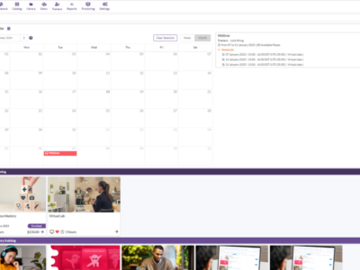 Screenshot of uxpertise LMS