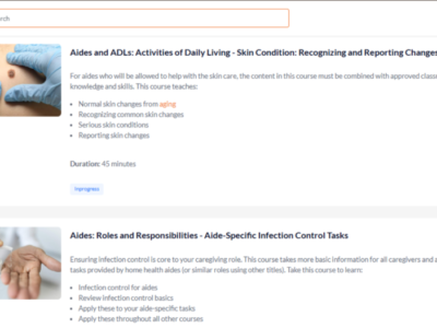 Screenshot of Learn2Care