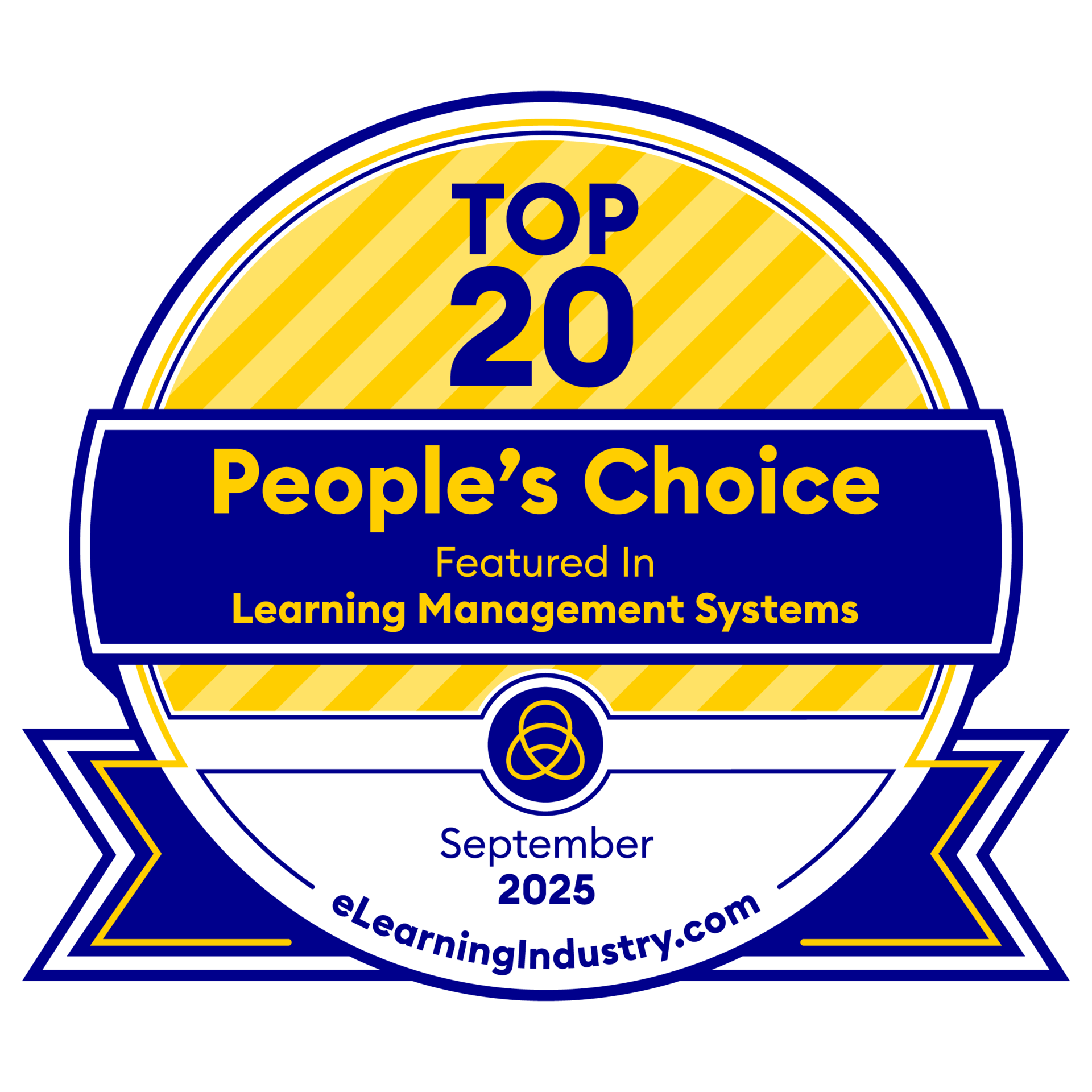 Top 20 People's Choice LMS Software 2025 Badge