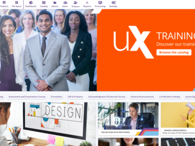 Screenshot of uxpertise LMS