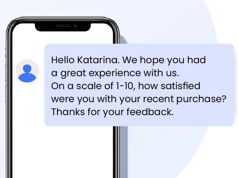 SMS customer review request