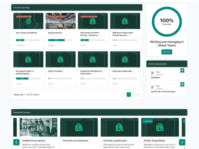 Screenshot of Synergy Learning LMS