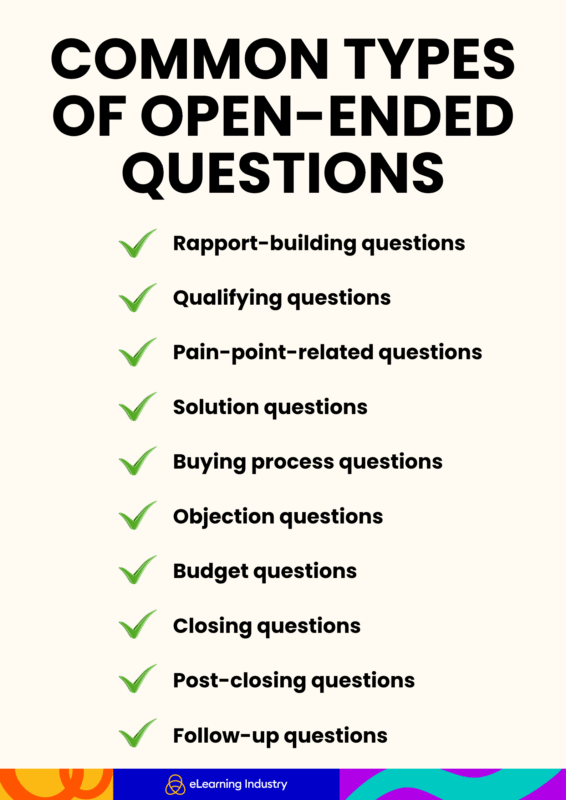 Types of open-ended sales questions