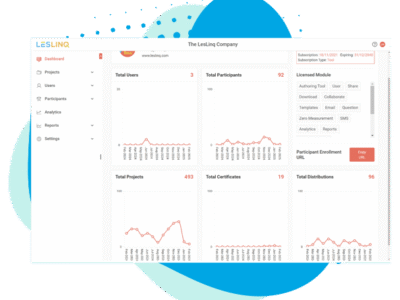Screenshot of LesLinq microlearning platform
