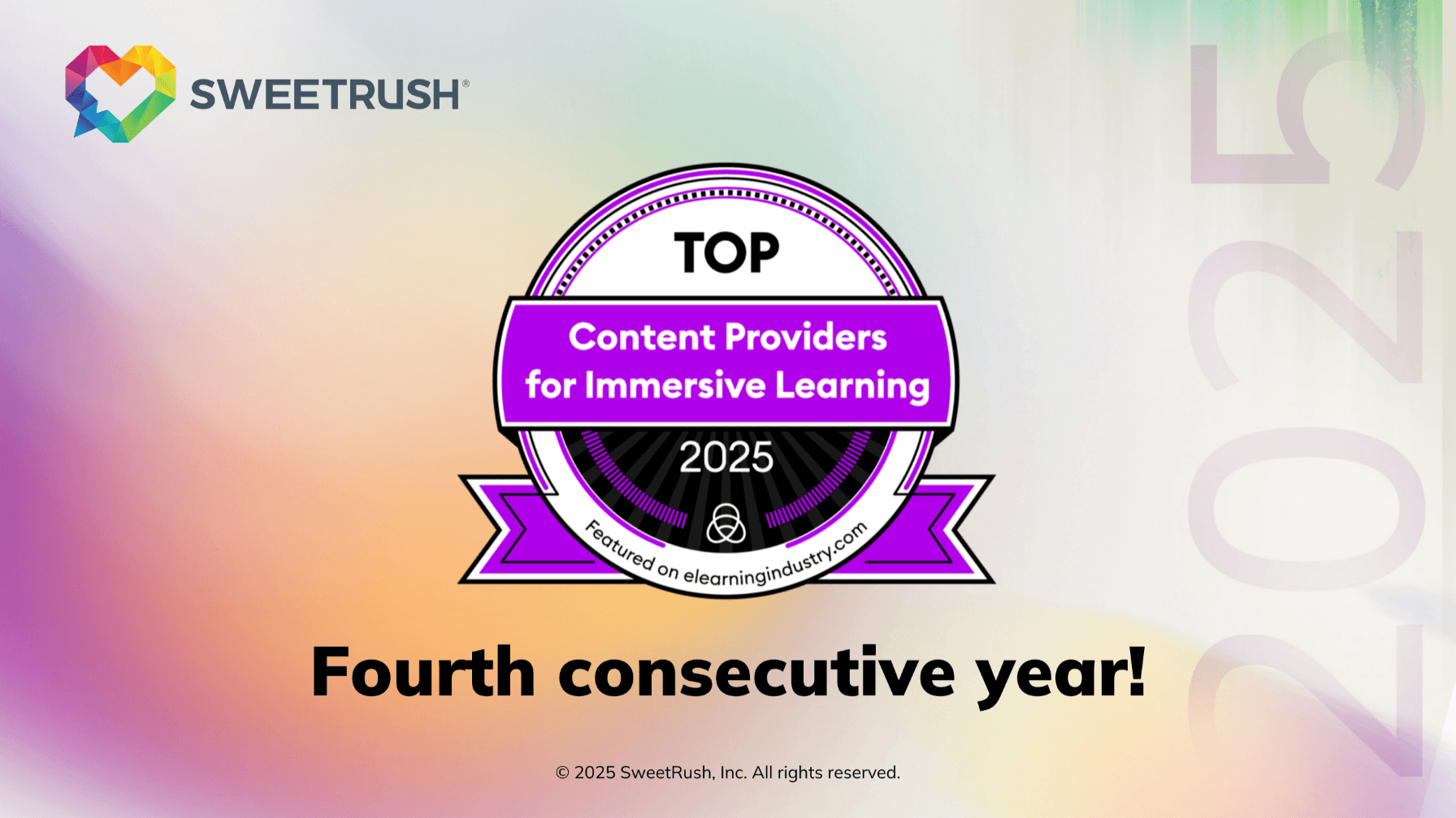 SweetRush Celebrates 4th Year As No. 1 Vendor For Immersive Learning
