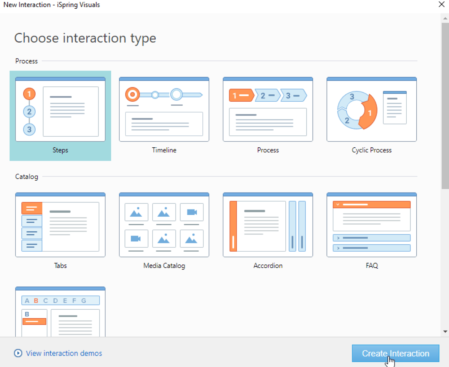 Course Creation Workflow: Add interactions