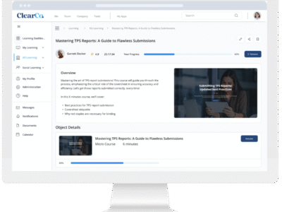 Screenshot of ClearCompany Learning