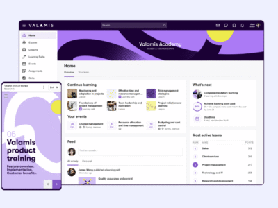 Screenshot of Valamis Learning Solution