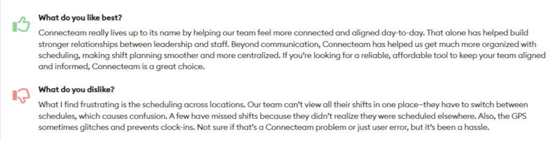 SaaS tool satisfied customer review example