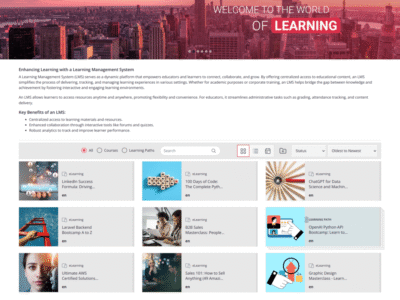 Screenshot of CXcherry LMS