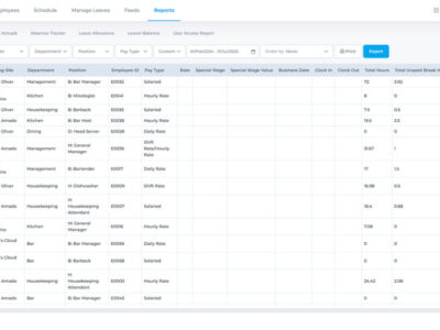 Screenshot of Staflexx-Hospitality Workforce Management Software
