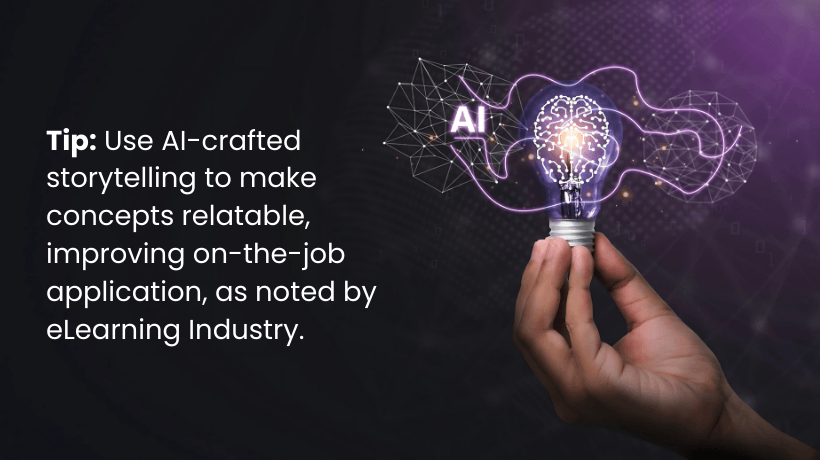 Use AI-crafted storytelling to make concepts relatable.